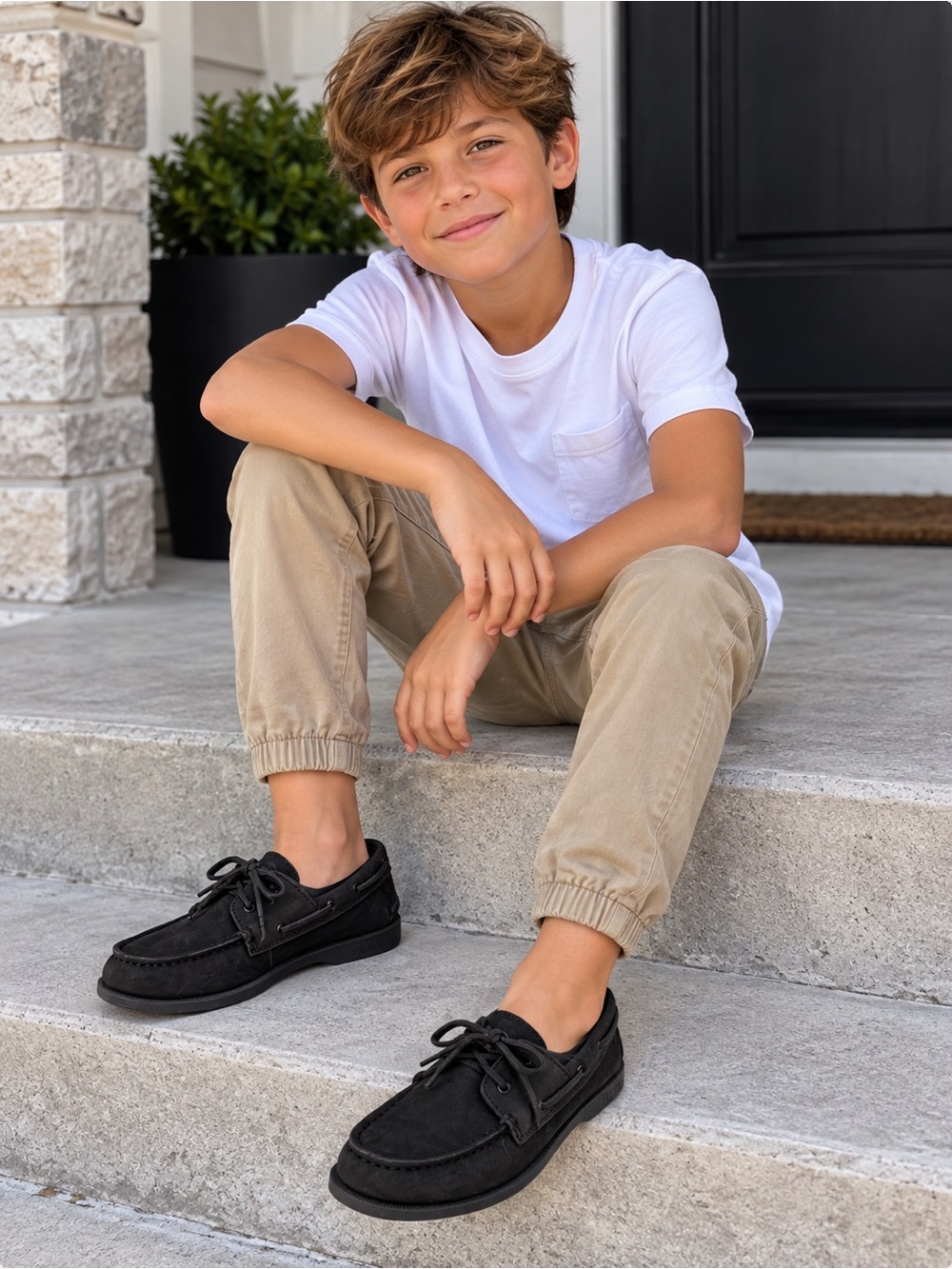 Sperry Kids Authentic Original 2-Eye Leather Boat Shoes Youth Size 4.5